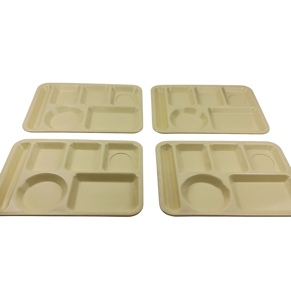Vintage Texas Ware Cafeteria Lunch Trays Set of 4 Melamine School Prison USA